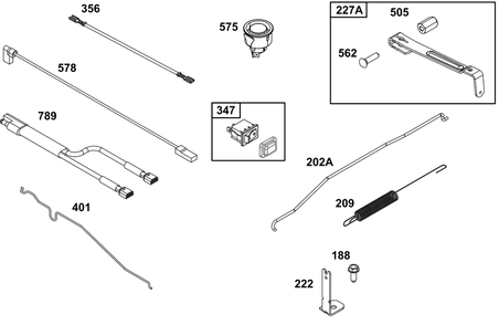 Part Location Diagram of 593587 Briggs and Stratton Switch-Starting